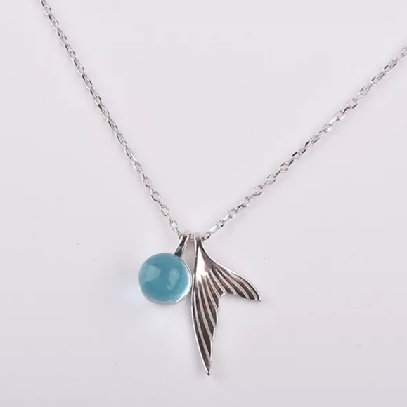 Sterling Silver S925 Mermaid Tail Necklace - Picture 7 of 13